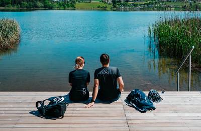 <p>Genussbiken im Frühjahr rund um Klopeiner See, Turnersee und Gösselsdorfer See. Das perfekt gewartete E-Bike steht beim Verleih für dich bereit.</p><p>E-Bike, Radverleih, Pärchen, Gemeinde St. Kanzian, Eberndorf</p>