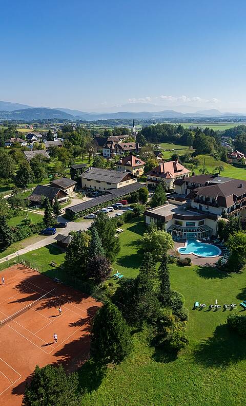 Tennis Suedkaernten Aktivhotel Marko Lufbild c AktivhotelMarko